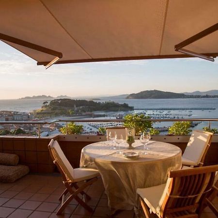 Inmejorables Vistas A Las Islas Cies Baiona Bagian luar foto