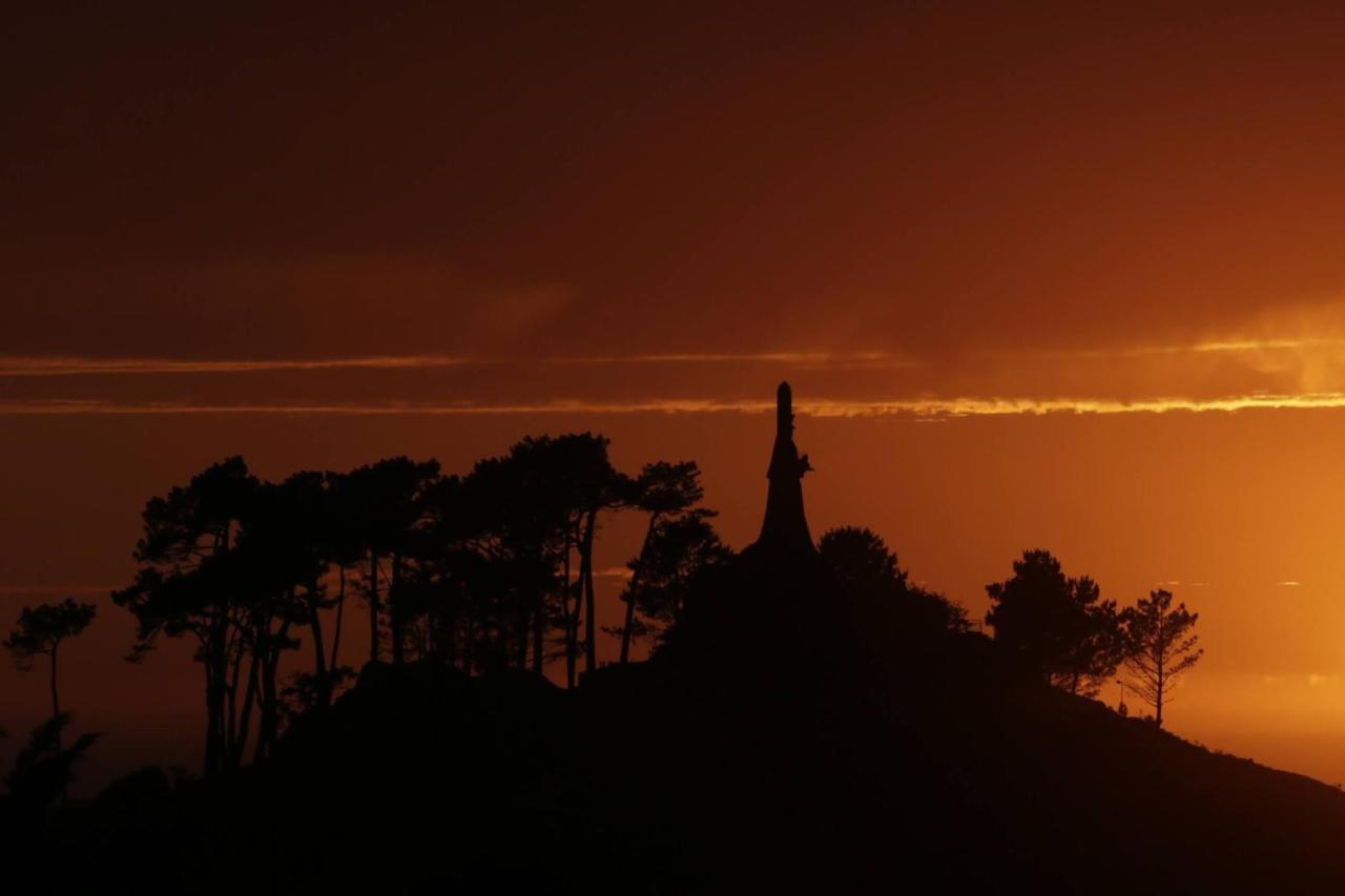 Inmejorables Vistas A Las Islas Cies Baiona Bagian luar foto