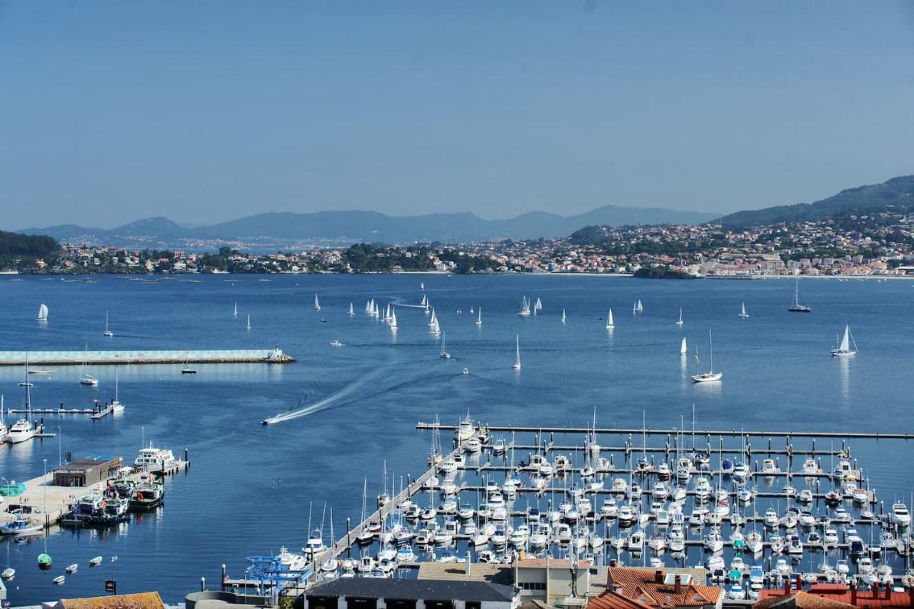Inmejorables Vistas A Las Islas Cies Baiona Bagian luar foto