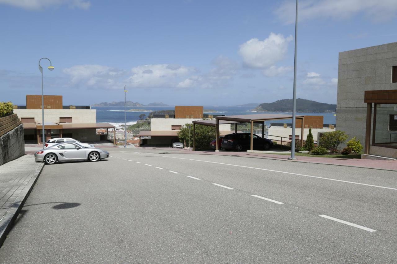 Inmejorables Vistas A Las Islas Cies Baiona Bagian luar foto